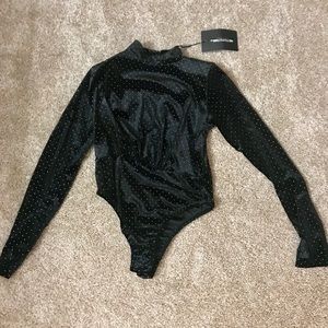 Black sparkle bodysuit